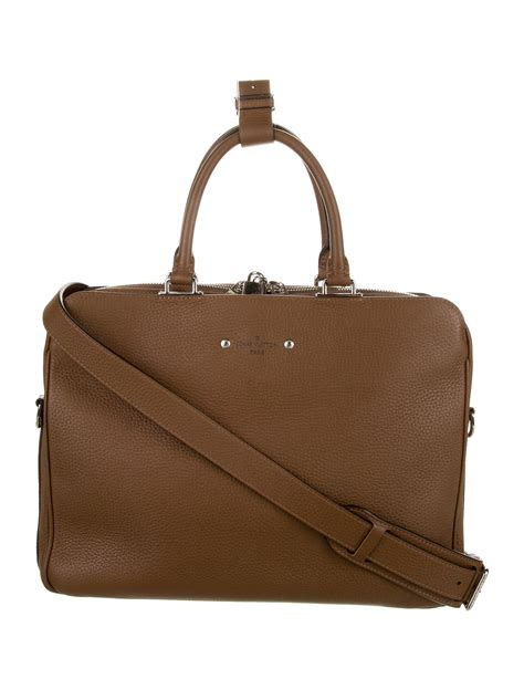 LOUIS VUITTON Taurillon Armand Briefcase Brown